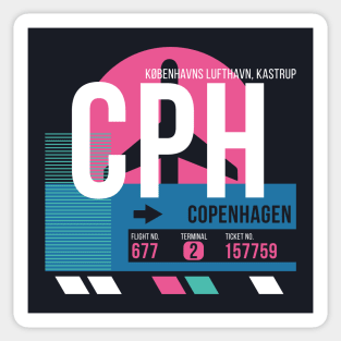 Copenhagen (CPH) Airport Code Baggage Tag Sticker